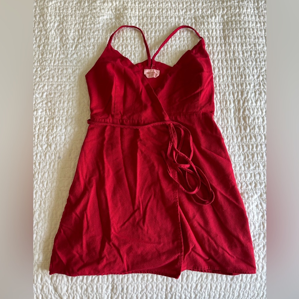 Showpo Red Wrap Dress